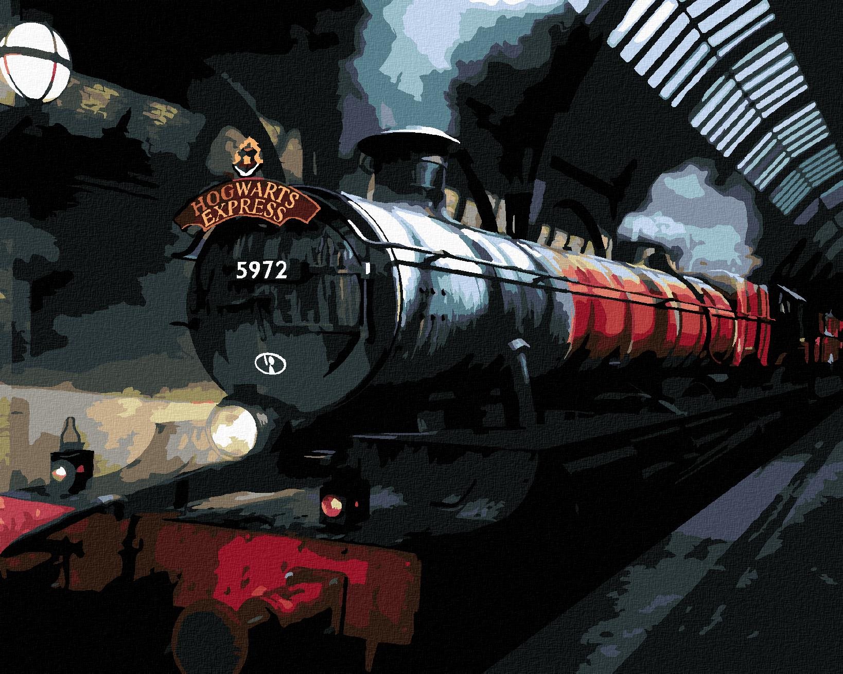 Rokfortský expres v noci (Harry Potter), 40×50 cm, bez rámu a bez vypnutia plátna