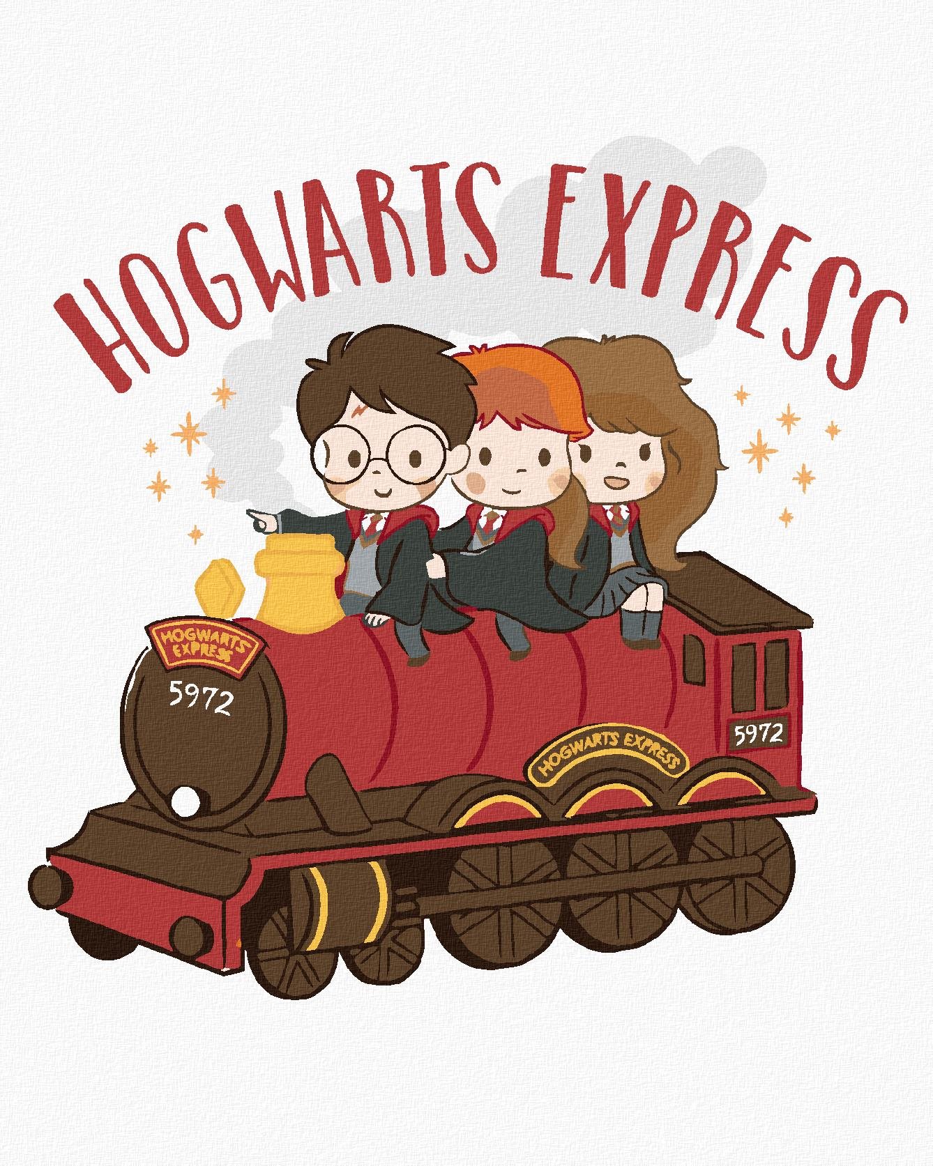 Rokfortský express (Harry Potter), 40×50 cm, vypnuté plátno na rám