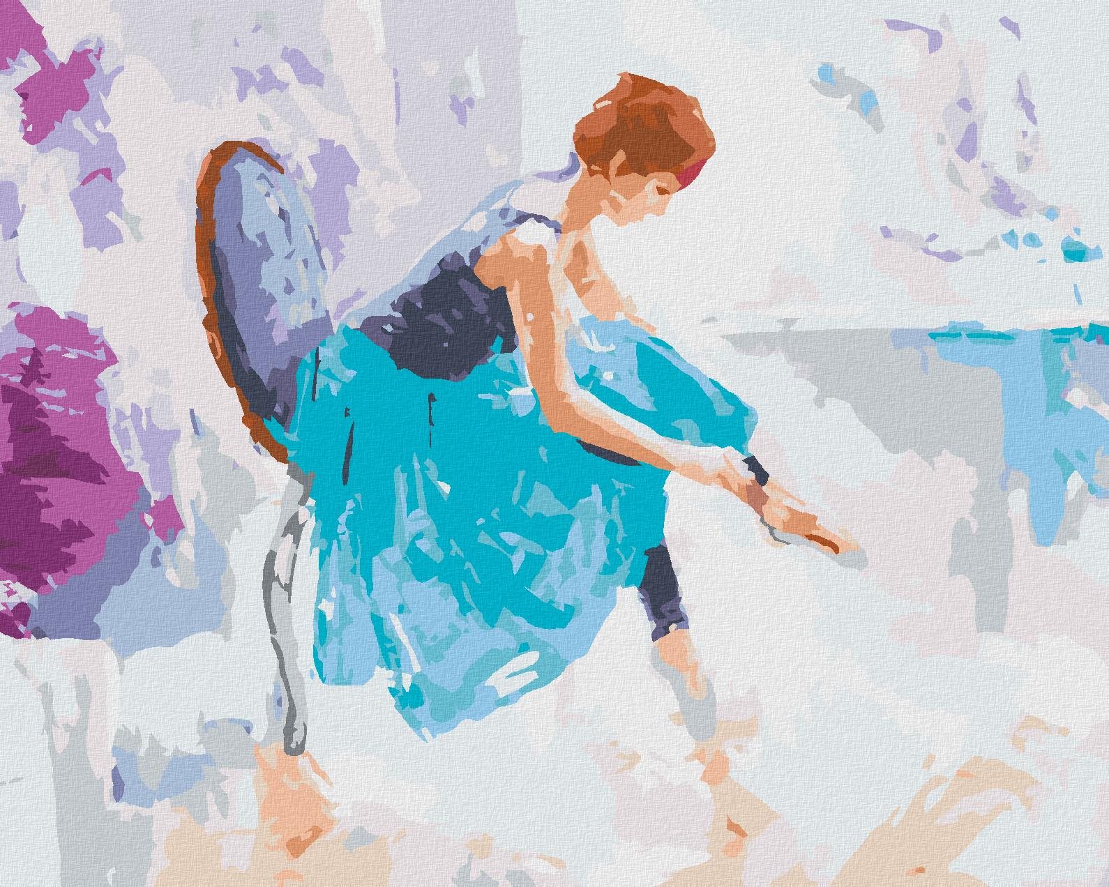 Dievča baletkou, 40 × 50 cm, vypnuté plátno na rám