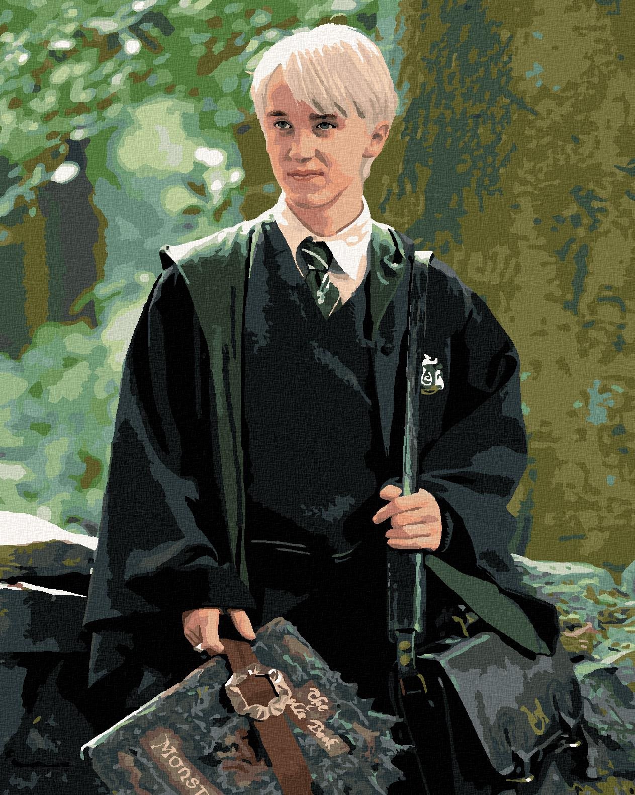 Draco s obludáriom (Harry Potter), 40×50 cm, vypnuté plátno na rám