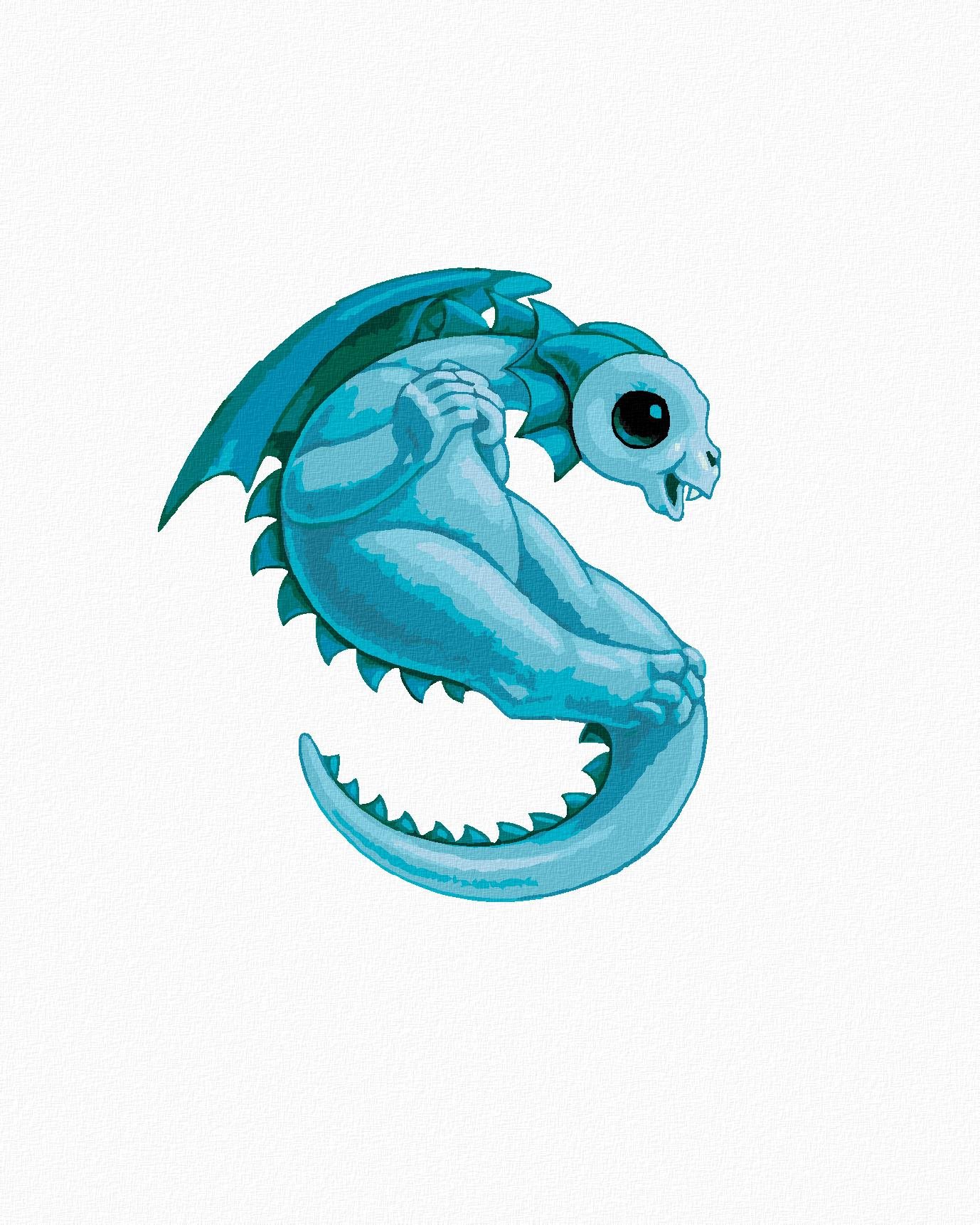 Dráčik v tvare písmenka S (Sue Ellen Brown), 40×50 cm, bez rámu a bez vypnutia plátna