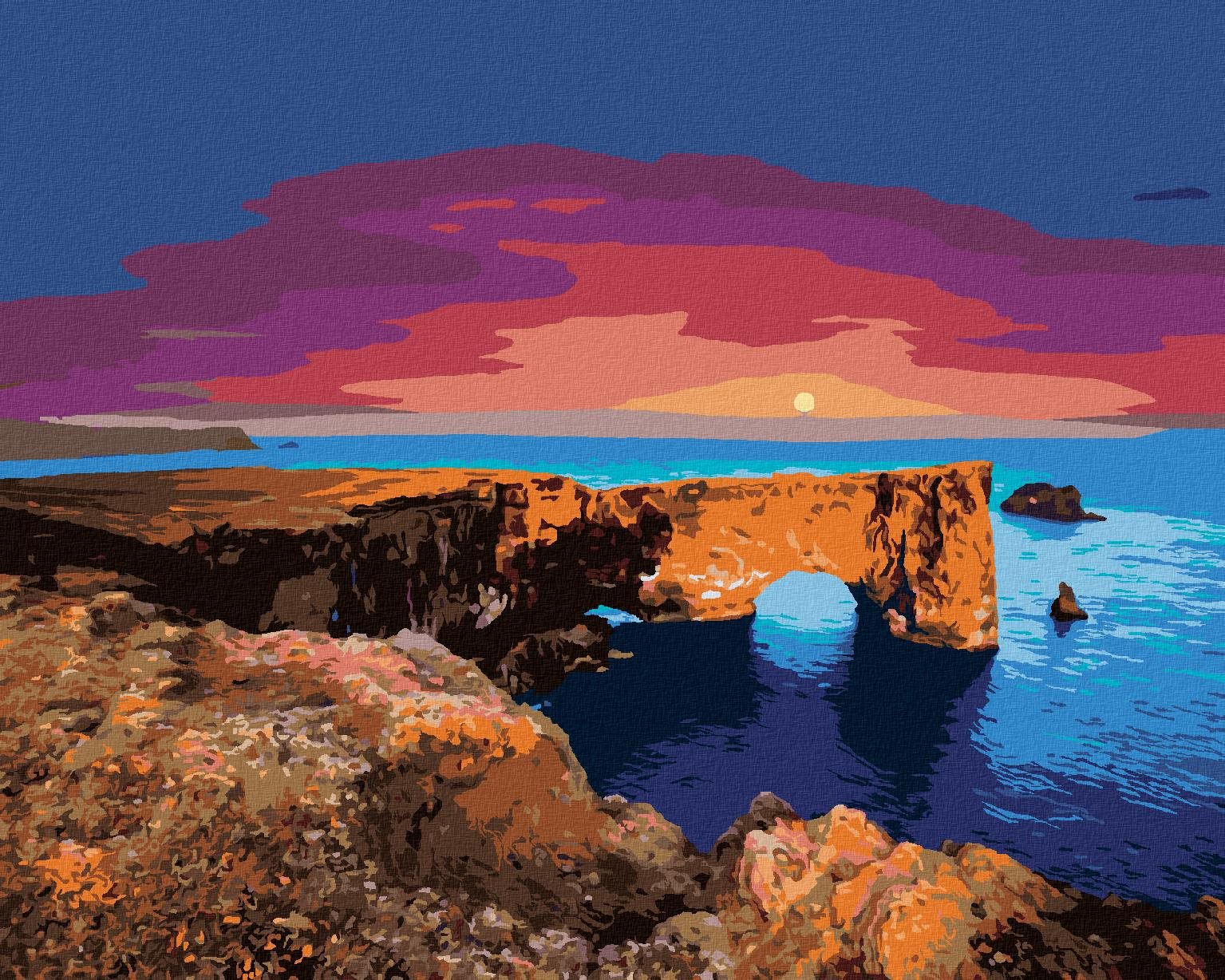 Fantastický oblúk v atlantickom oceáne, 40×50 cm, vypnuté plátno na rám
