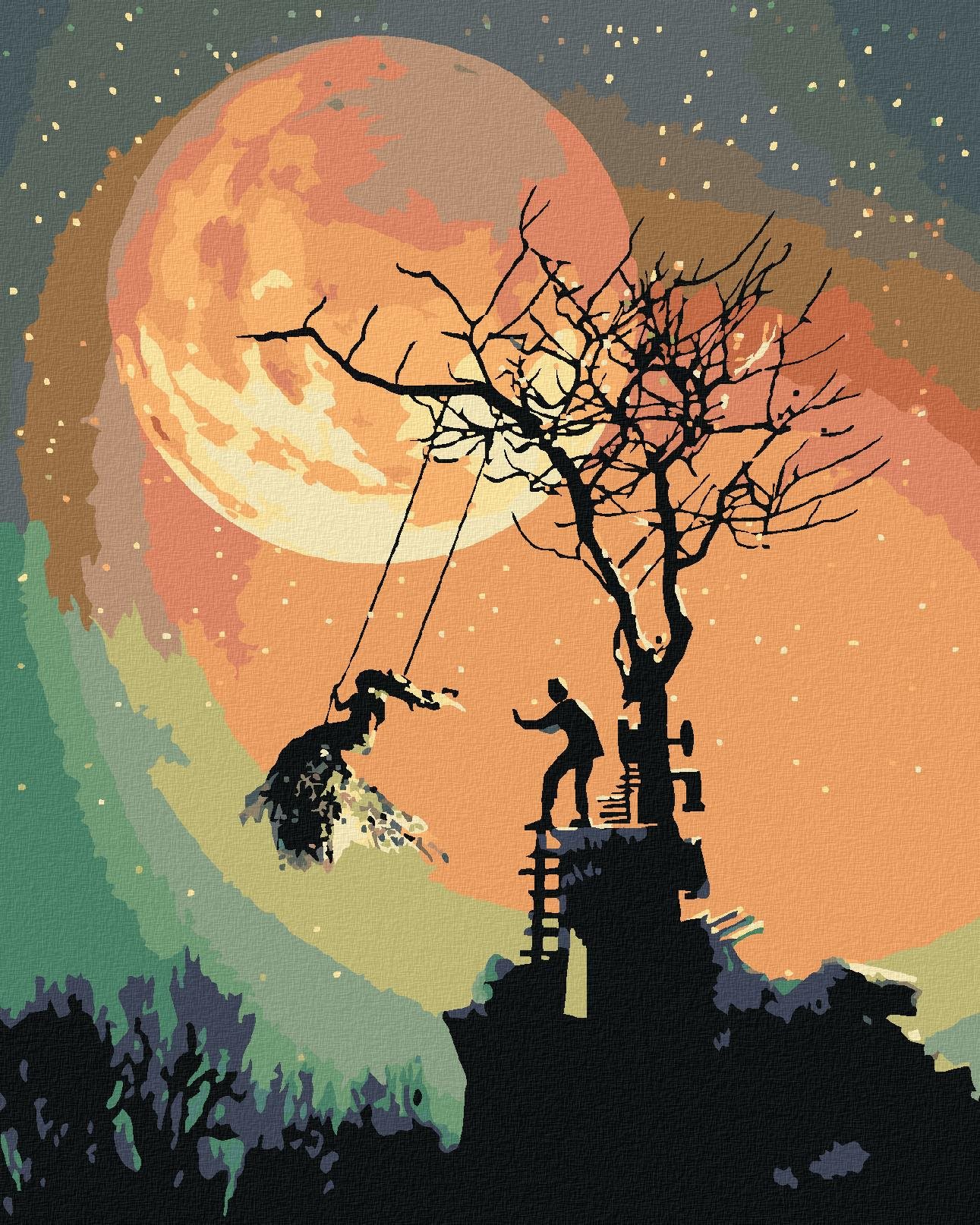 Halloween a spln, 40 × 50 cm, bez rámu a bez napnutia plátna