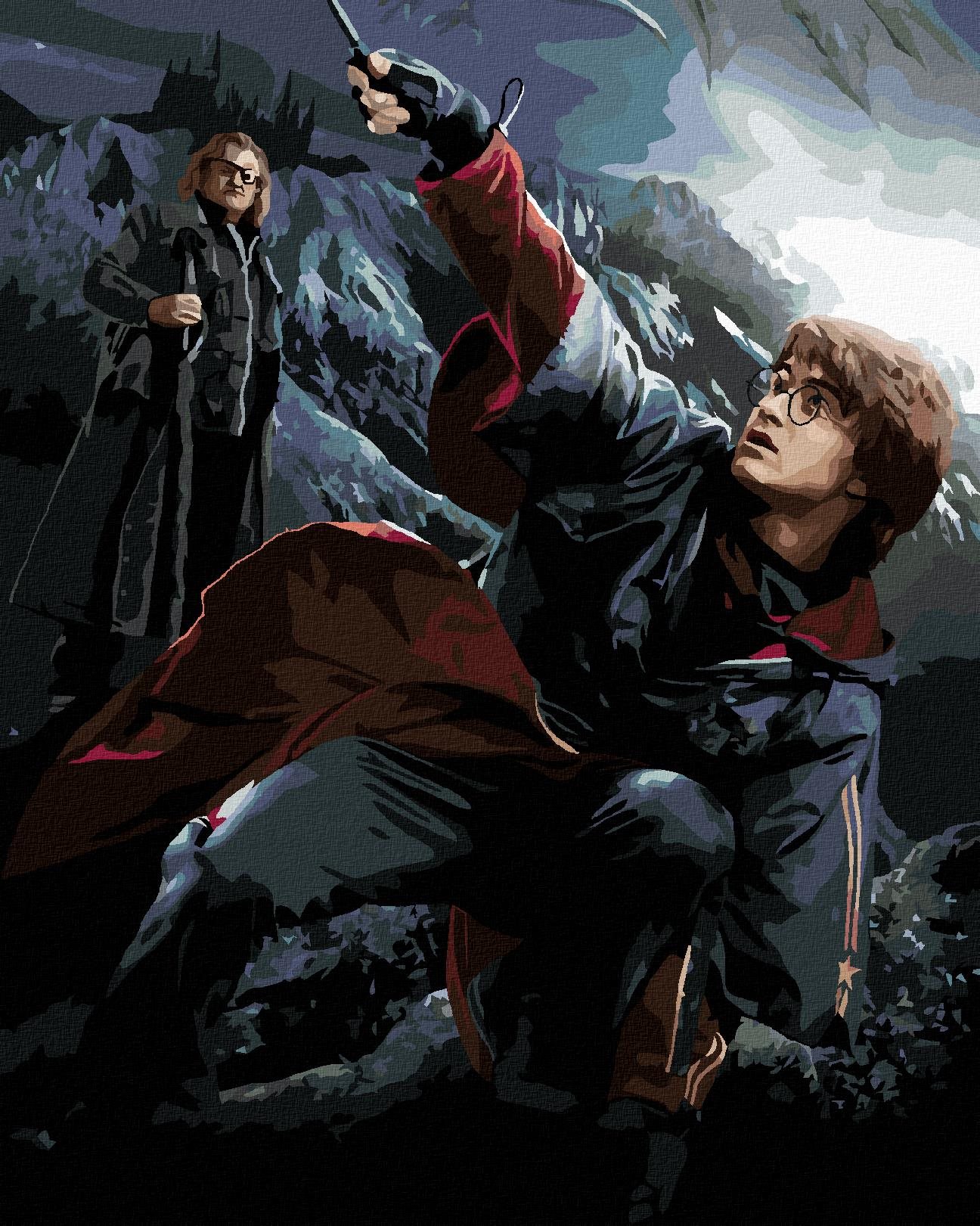 Harry Potter a Alastor Moody, 40 × 50 cm, bez rámu a bez napnutia plátna