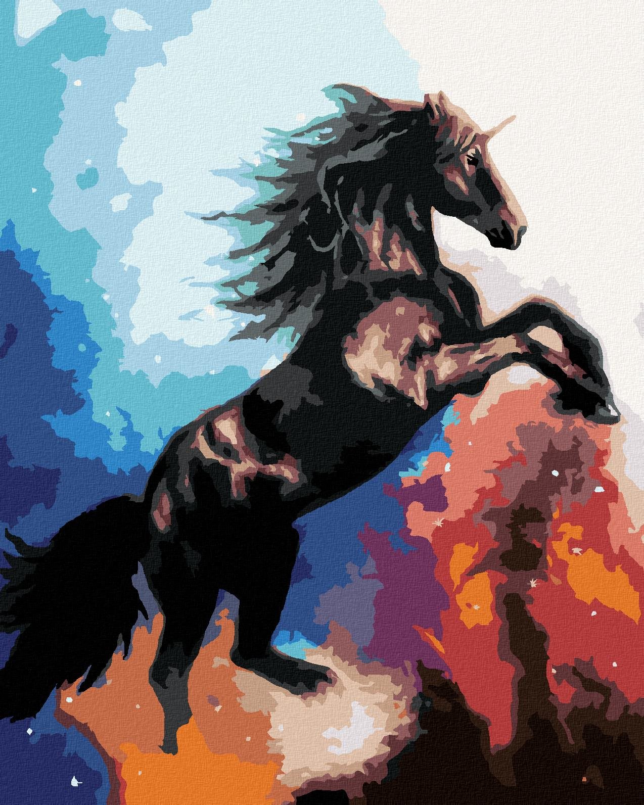 Jednorožec vo vesmíre, 40 × 50 cm, bez rámu a bez napnutia plátna