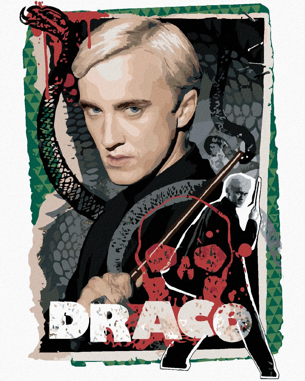 Karta Draco Malfoy (Harry Potter), 40×50 cm, bez rámu a bez vypnutia plátna