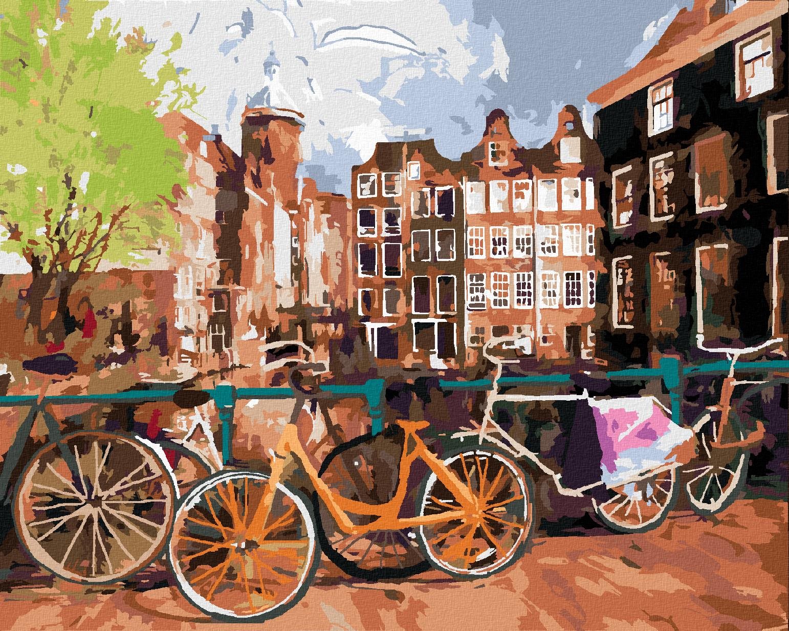 Kola v Amsterdame, 40 × 50 cm, bez rámu a bez napnutia plátna