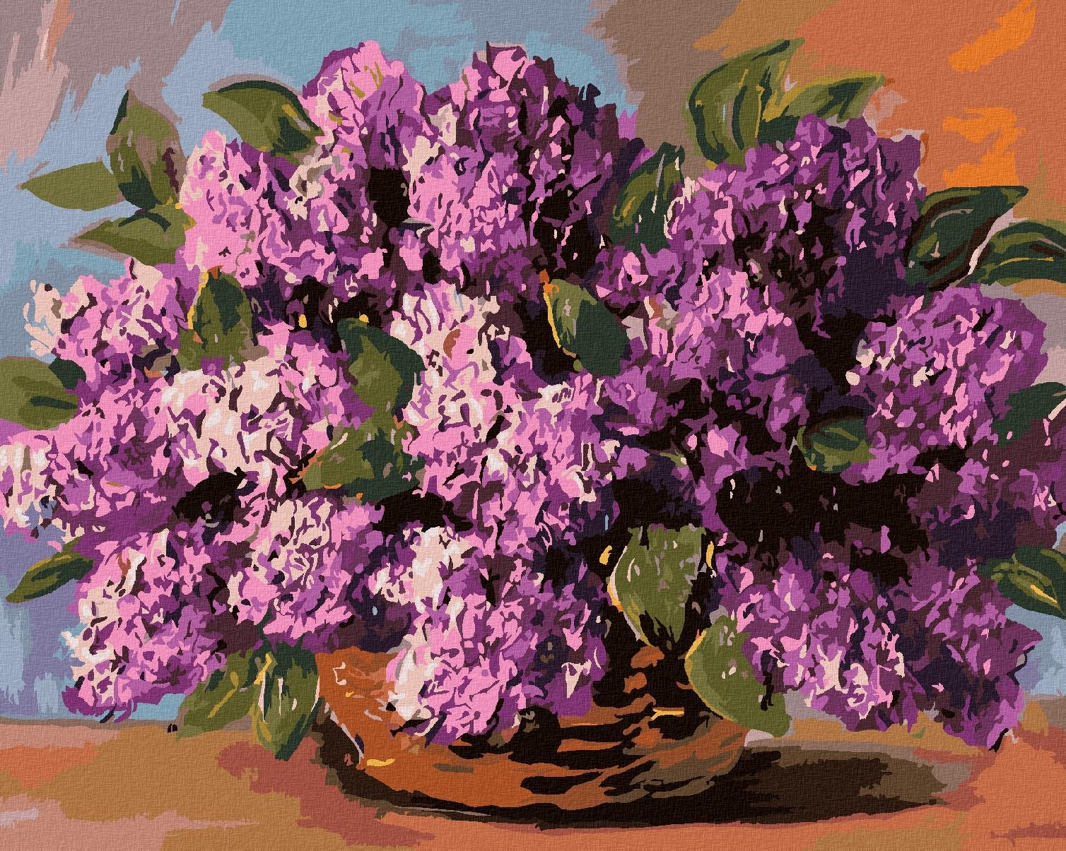 Kytica orgovánu v prútenom košíku, 40×50 cm, bez rámu a bez vypnutia plátna