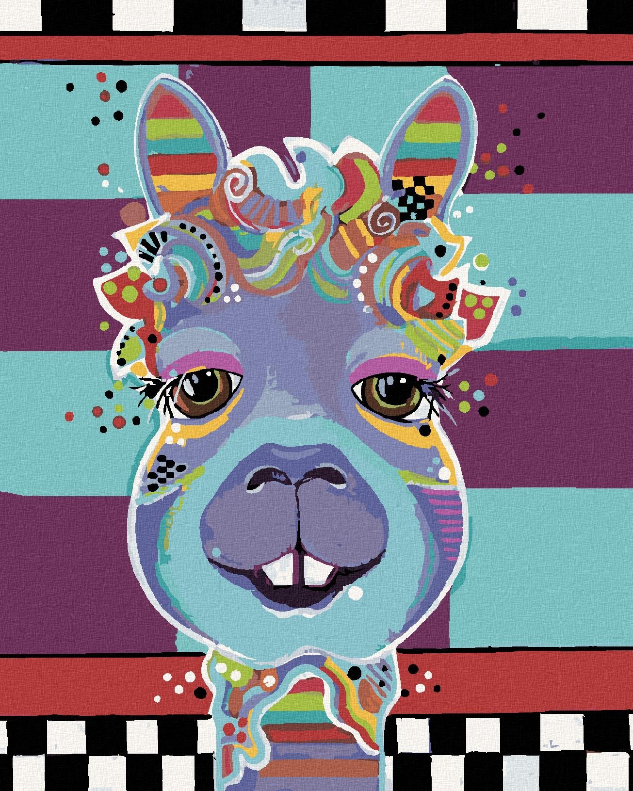 Lama (Jonna James), 40 × 50 cm, bez rámu a bez napnutia plátna