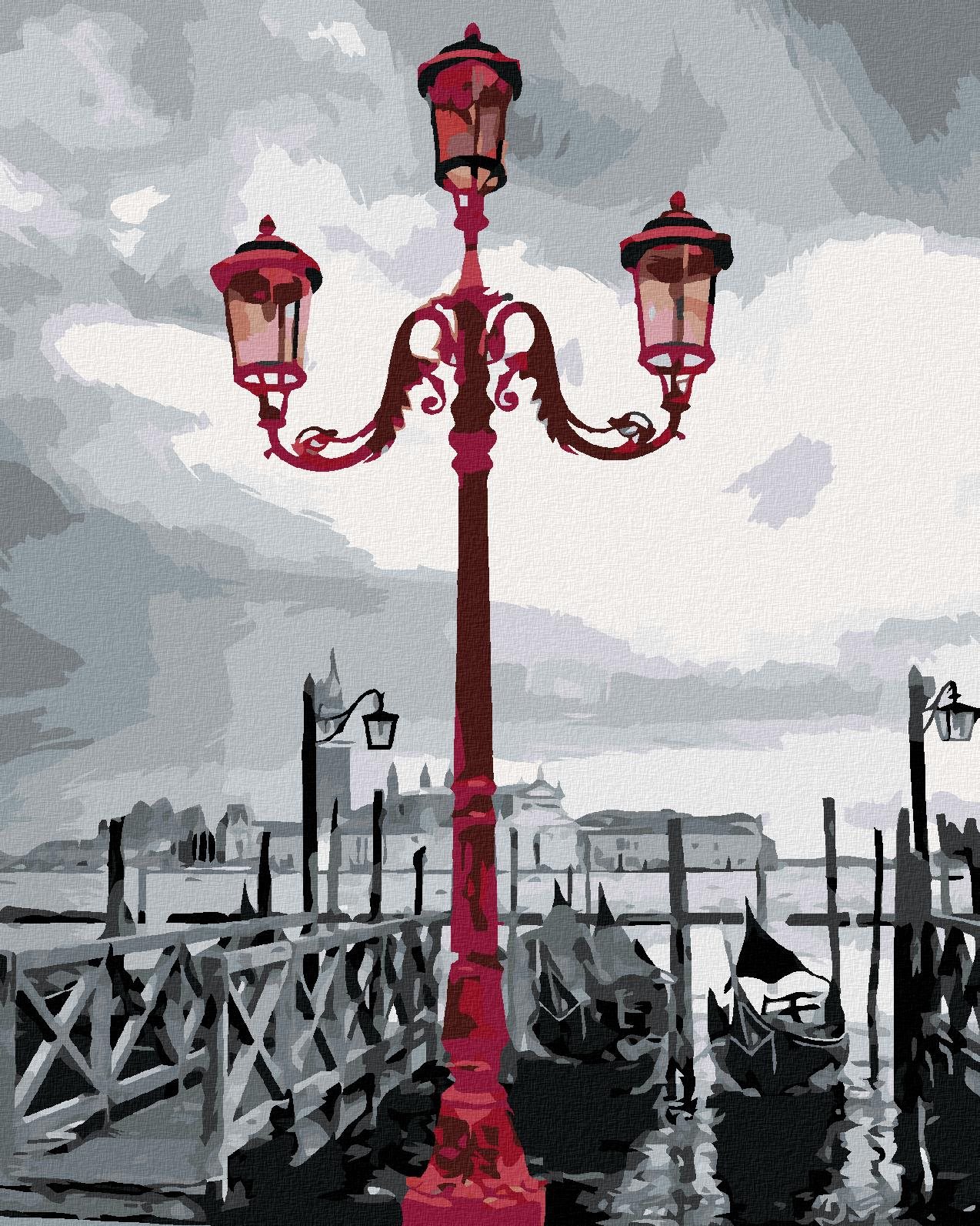 Lampa v Benátkach, 40 × 50 cm, plátno napnuté na rám