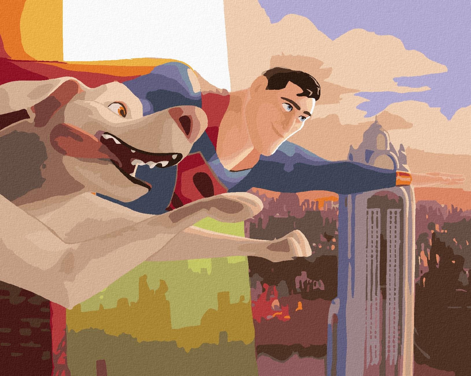 Letiaci superman s Kryptom (DC Liga supermaznáčikov), 40×50 cm, vypnuté plátno na rám