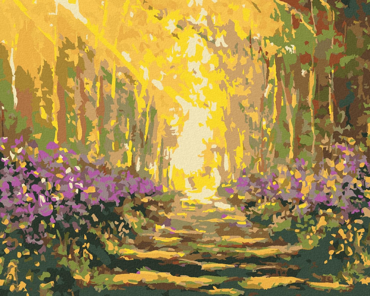 Letná prechádzka lesom, 80 × 100 cm, plátno napnuté na rám