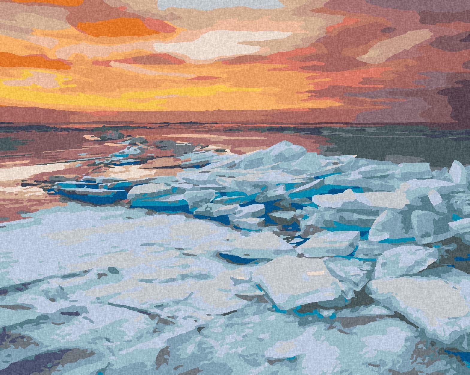 Lofotské ostrovy, 40×50 cm, bez rámu a bez vypnutia plátna