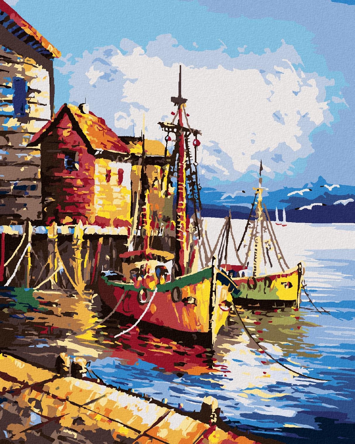 Malý prístav v Benátkach, 40×50 cm, bez rámu a bez vypnutia plátna
