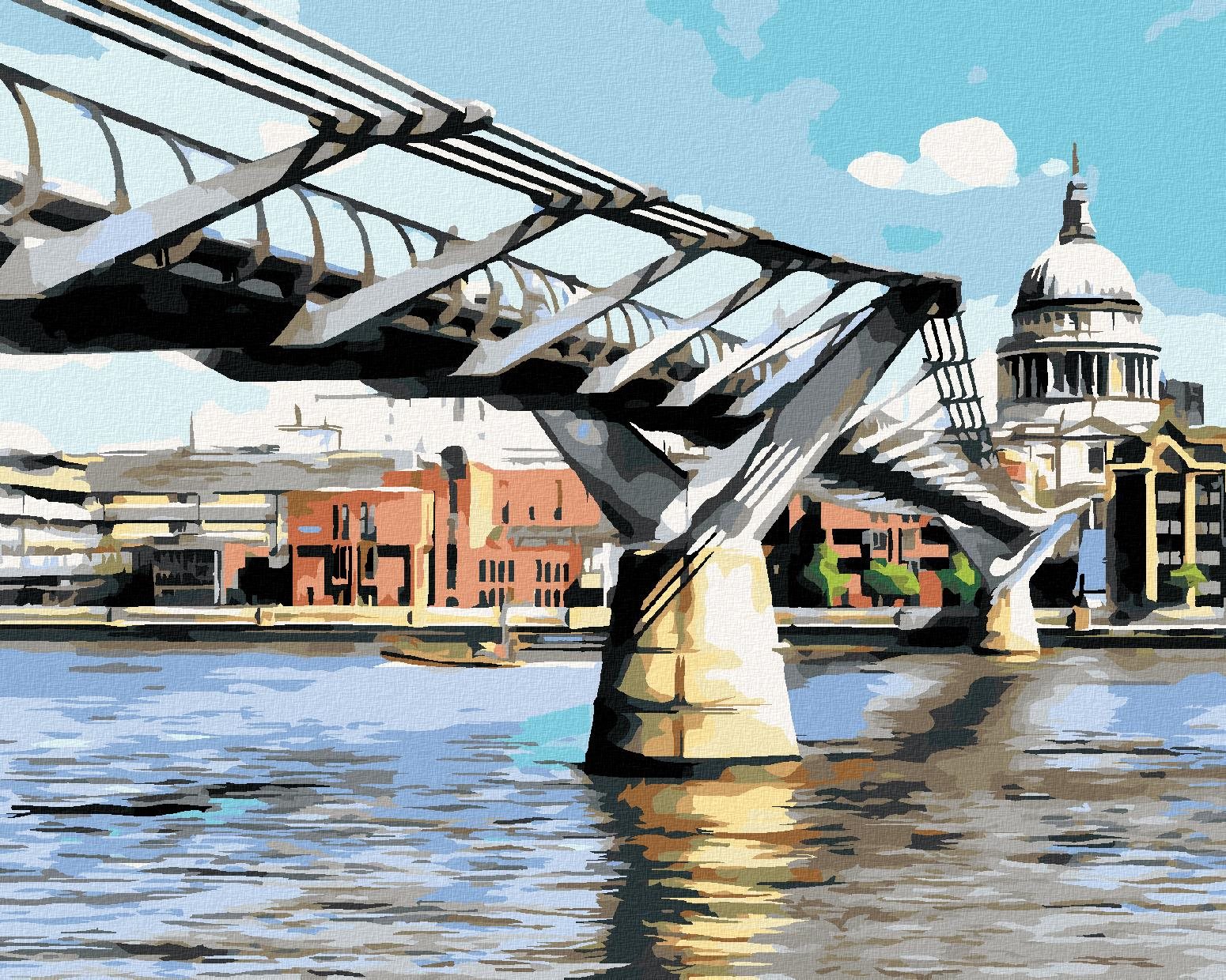 Millennium Bridge v Londýne, 80×100 cm, bez rámu a bez vypnutia plátna