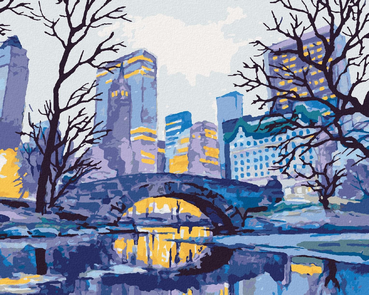 Most v New Yorku, 80 × 100 cm, bez rámu a bez napnutia plátna