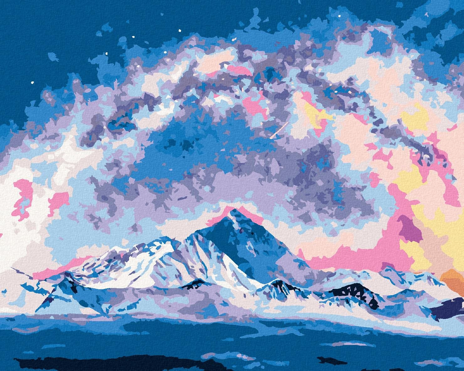 Mount Everest pod mliečnou dráhou, 80×100 cm, bez rámu a bez vypnutia plátna
