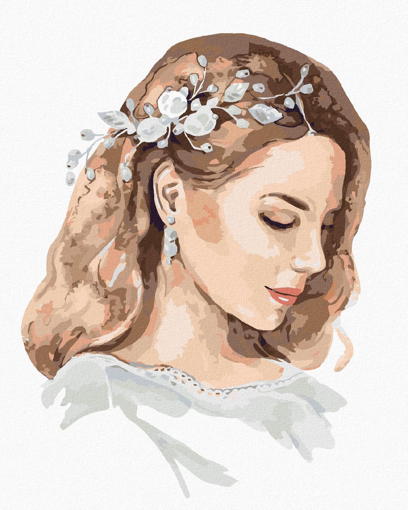 Nevesta, 40×50 cm, vypnuté plátno na rám