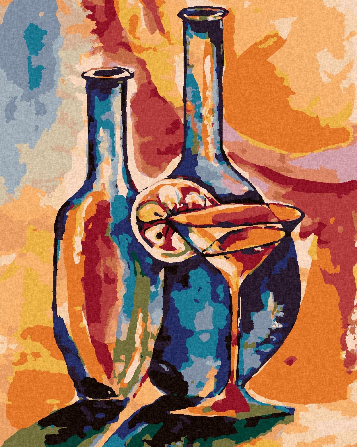 Otvorené poháre s drinkom, 40×50 cm, bez rámu a bez vypnutia plátna