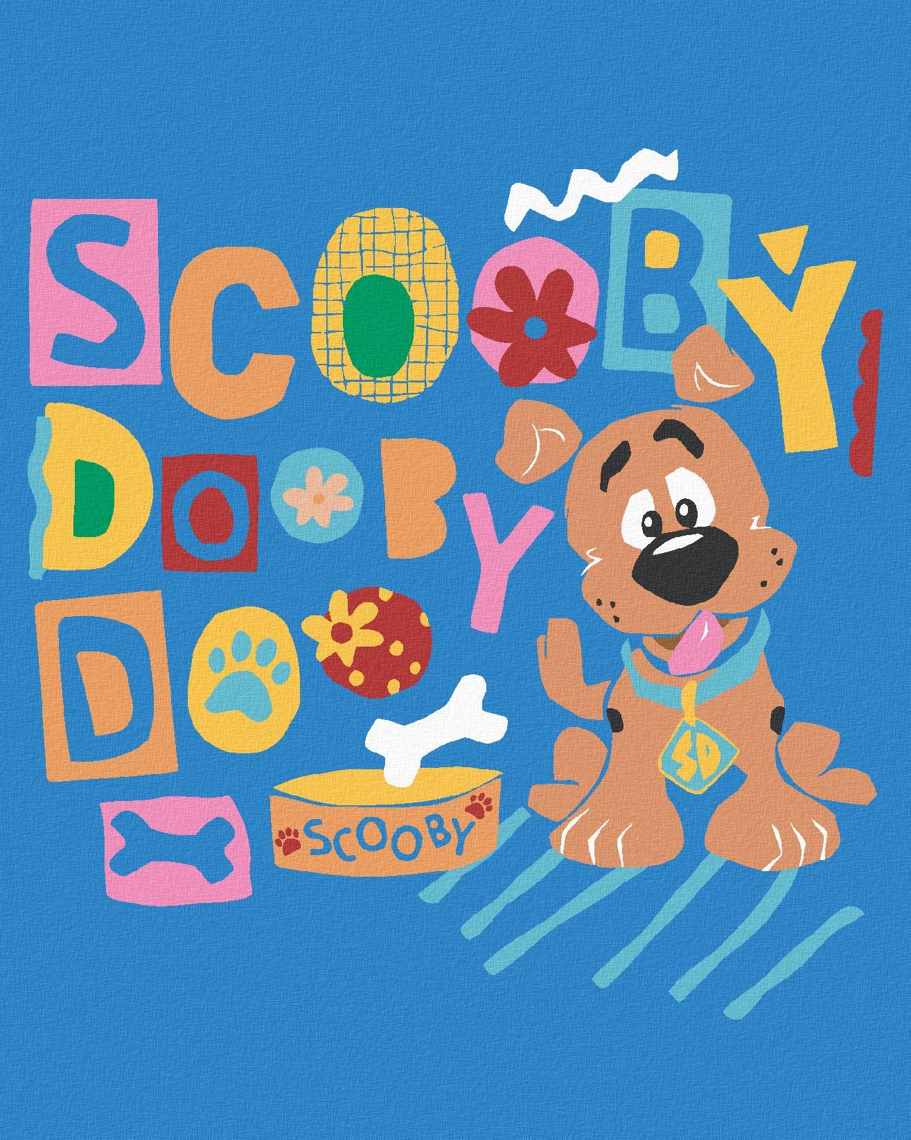 Plagát Scooby s miskou (Scooby Doo), 40×50 cm, vypnuté plátno na rám