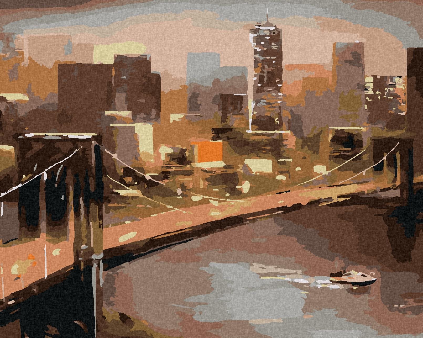 Pohľad na New York, 80 × 100 cm, bez rámu a bez napnutia plátna