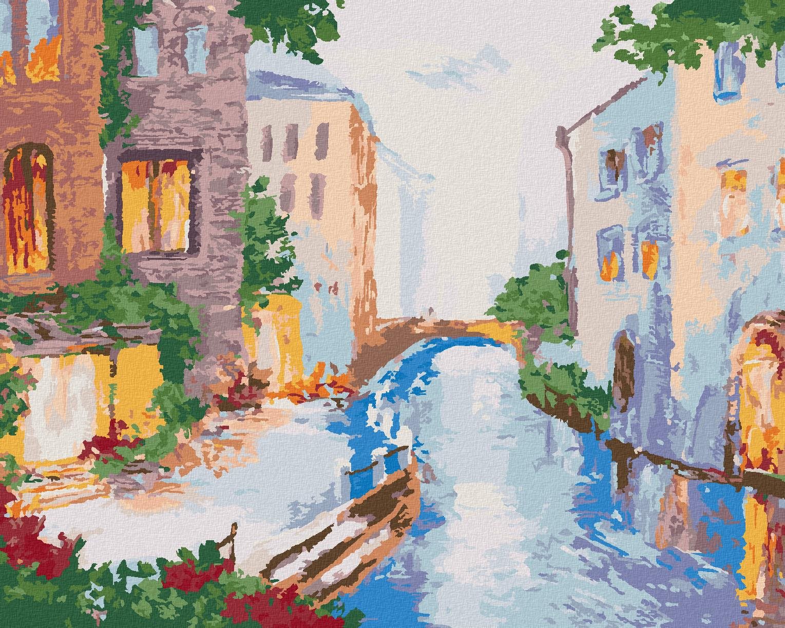 Ranné Benátky, 40×50 cm, vypnuté plátno na rám