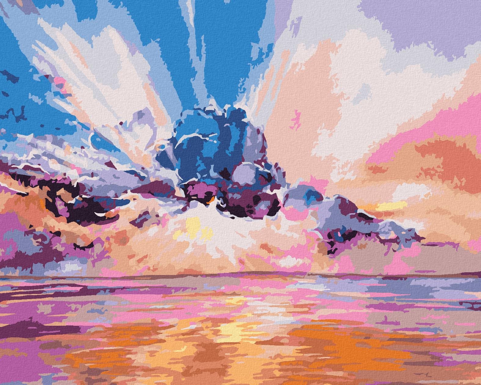 Ružový východ slnka, 40×50 cm, vypnuté plátno na rám