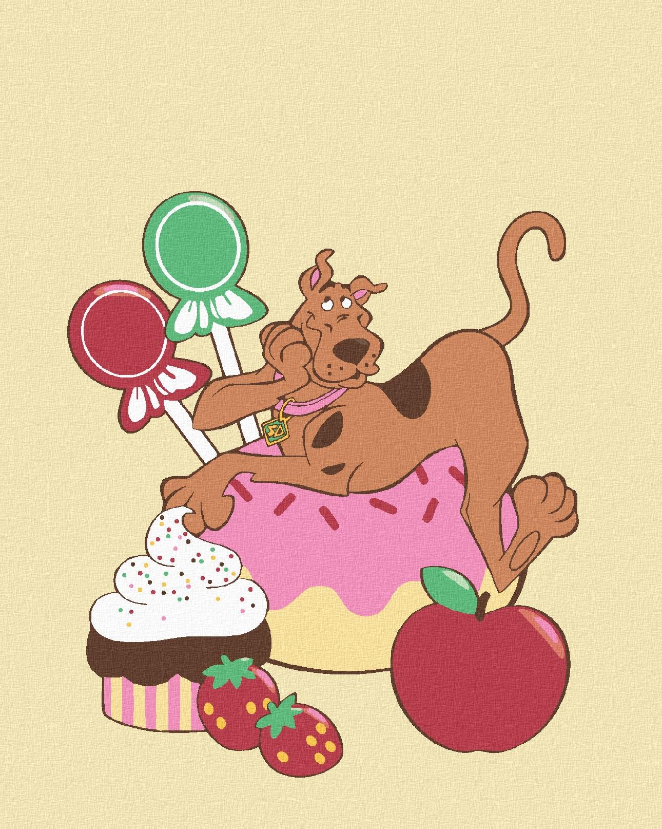 Scooby a sladkosti (Scooby Doo), 40×50 cm, bez rámu a bez vypnutia plátna