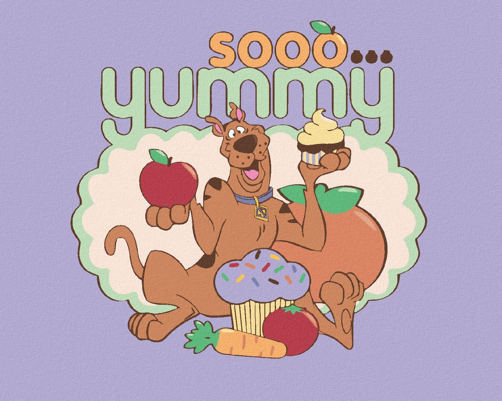 Scooby s muffinom (Scooby Doo), 40 × 50 cm, plátno napnuté na rám