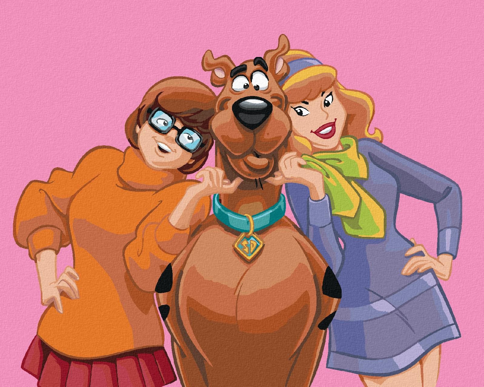 Scooby, Velma a Daphne (Scooby Doo), 40×50 cm, vypnuté plátno na rám