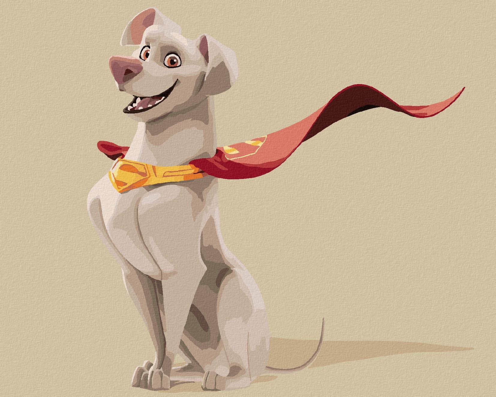 Sediaci Krypto (DC Liga supermaznáčikov), 40 × 50 cm, plátno napnuté na rám