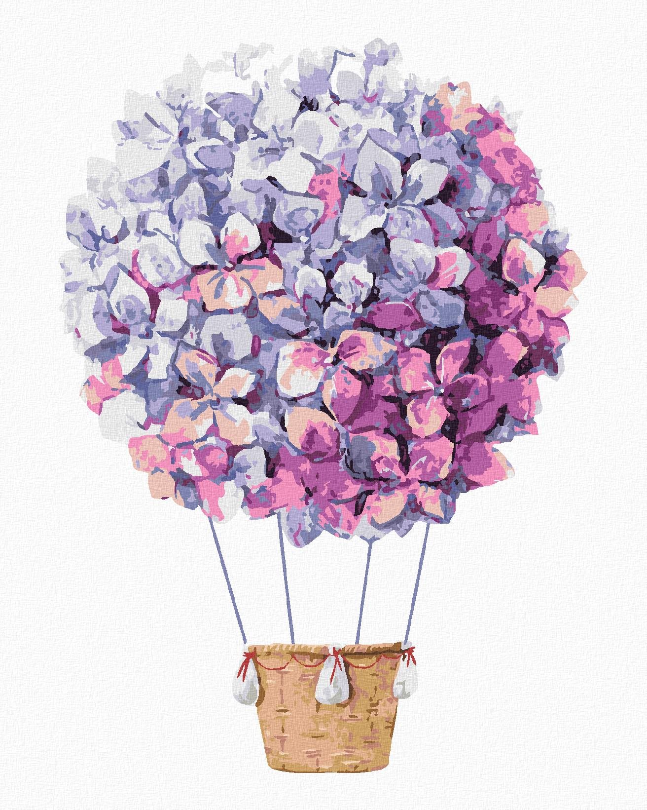 Orgovánový balón, 40 × 50 cm, plátno napnuté na rám