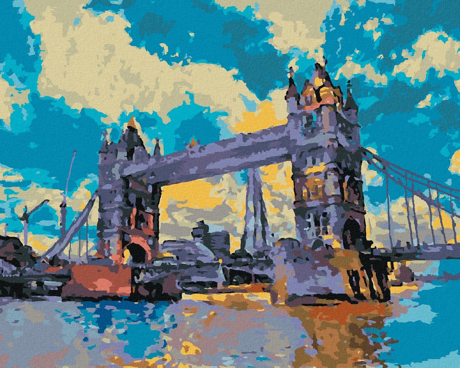 Tower Bridge v Londýne, 40×50 cm, vypnuté plátno na rám
