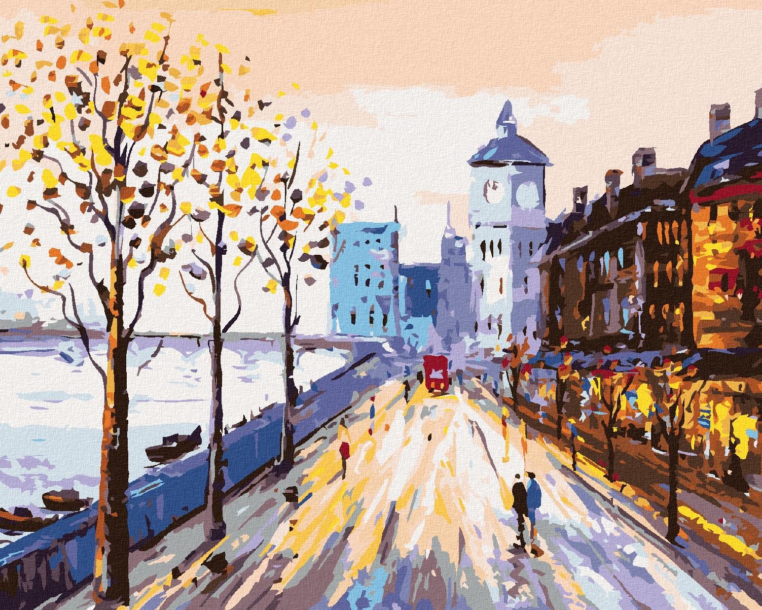 Ulice Londýna, 40×50 cm, vypnuté plátno na rám