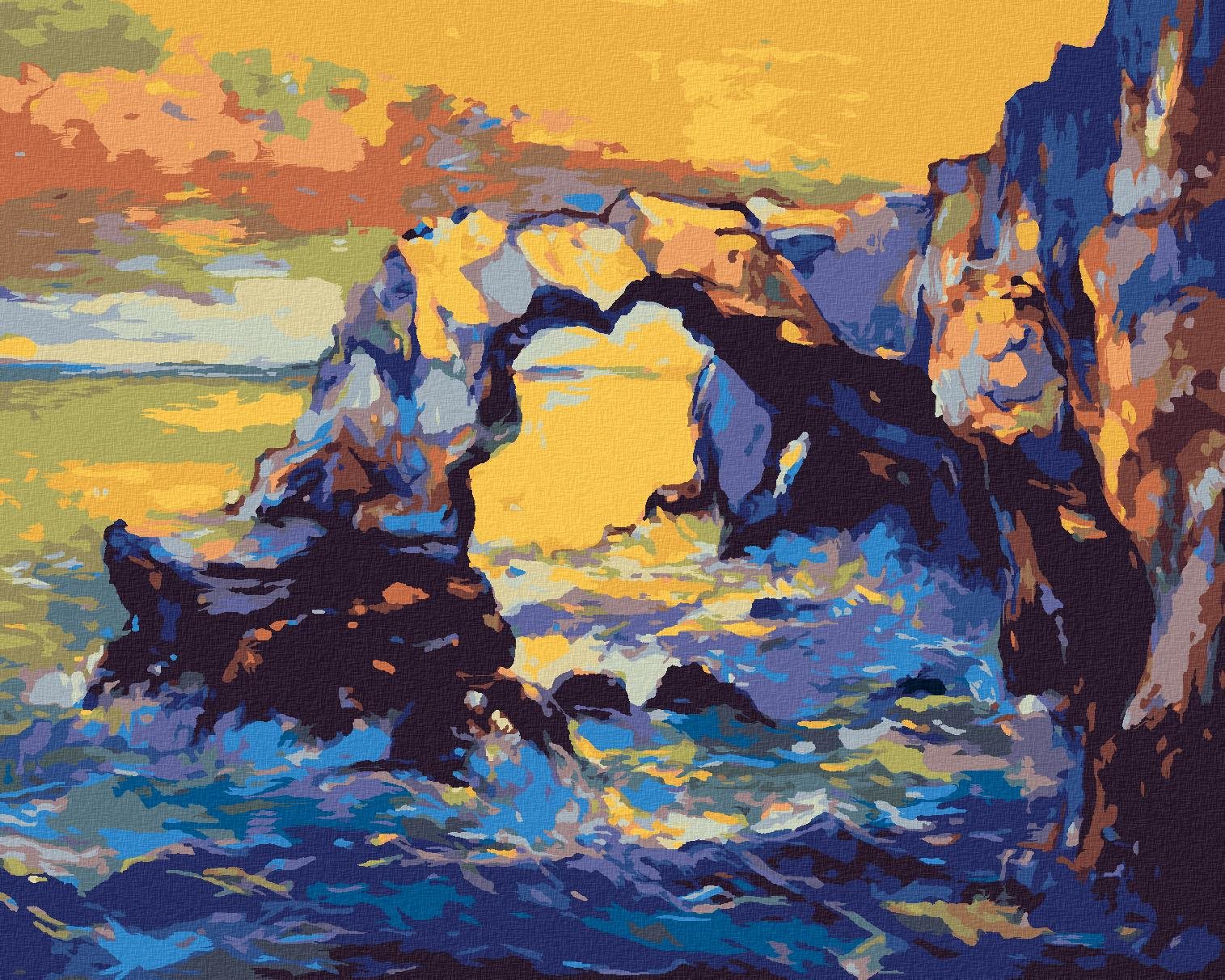 Útes nad oceánom, 80 × 100 cm, plátno napnuté na rám