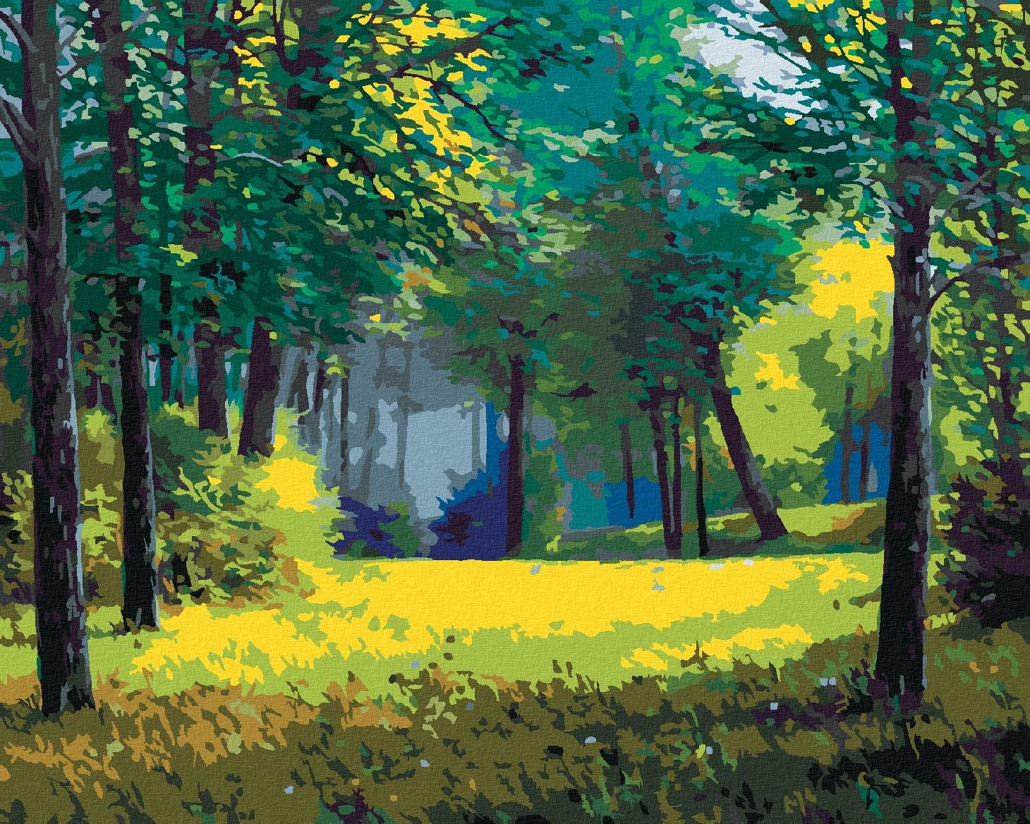 Vzdušný les, 40×50 cm, vypnuté plátno na rám