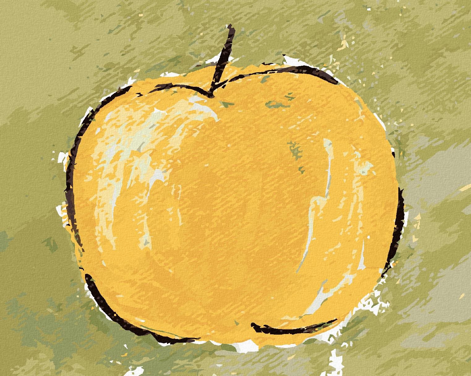 Zátišie jablko I (Haley Bush), 40×50 cm, bez rámu a bez vypnutia plátna