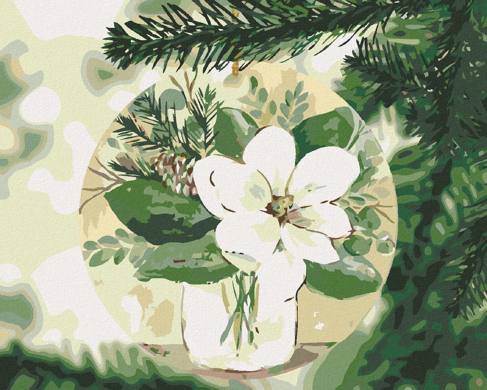 Zimné magnólie na stromčeku (Haley Bush), 80×100 cm, vypnuté plátno na rám