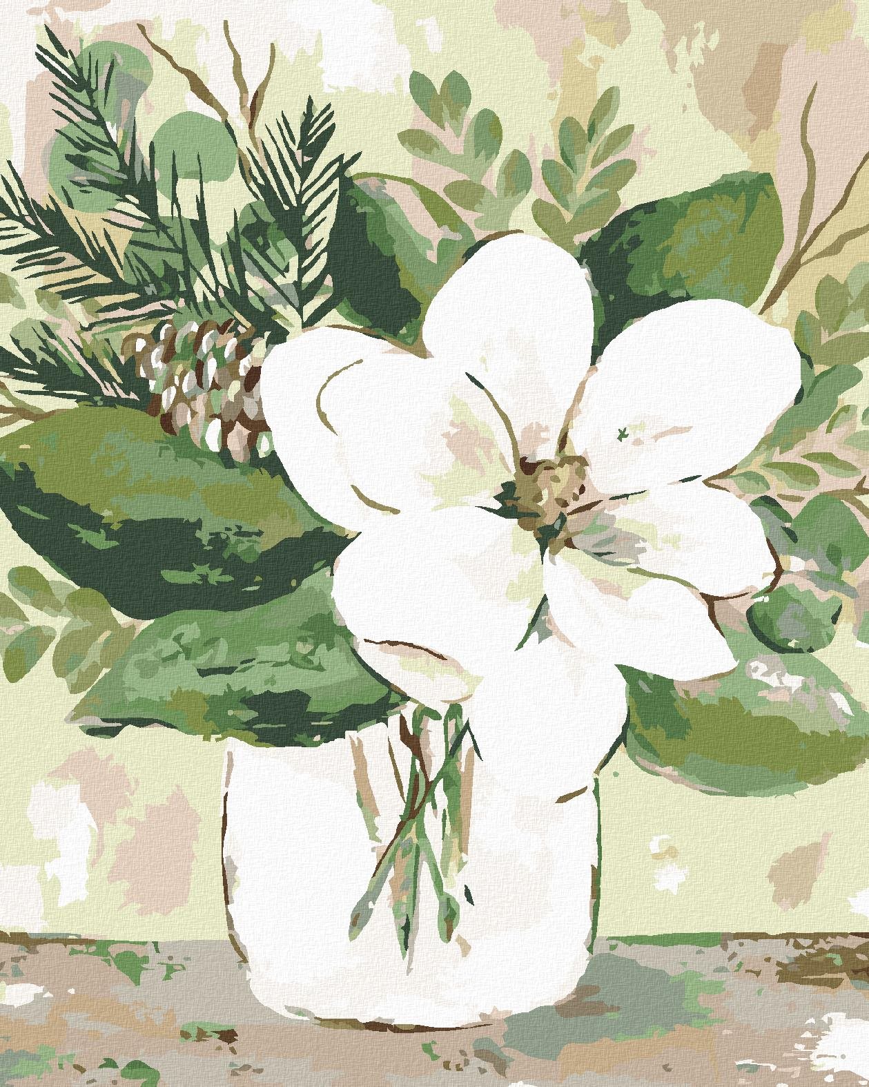 Zimné magnólie v pohári 2 (Haley Bush), 40×50 cm, bez rámu a bez vypnutia plátna