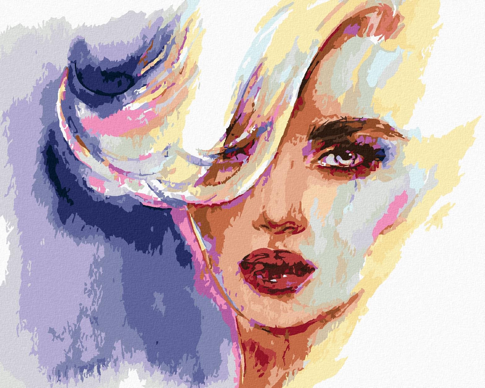 Žena s blonďavými vlasmi, 40×50 cm, vypnuté plátno na rám