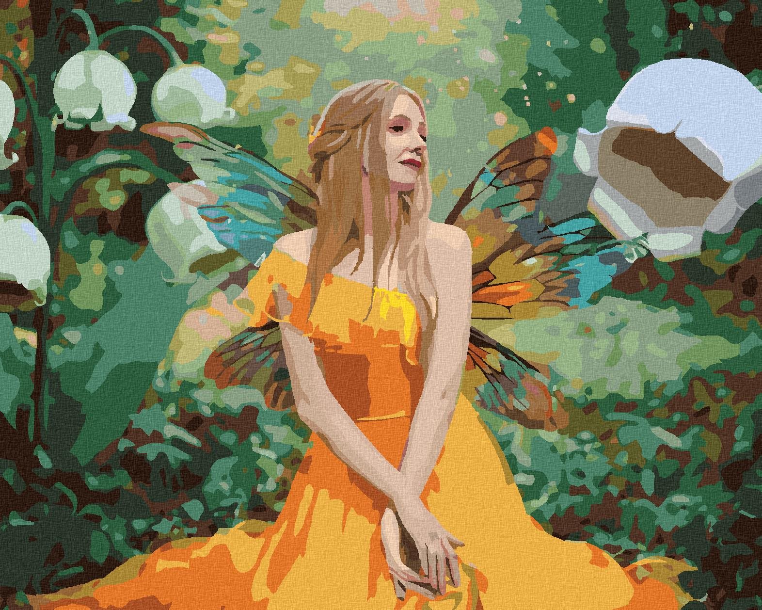 Žena vo fantasy lese, 80 × 100 cm, bez rámu a bez napnutia plátna
