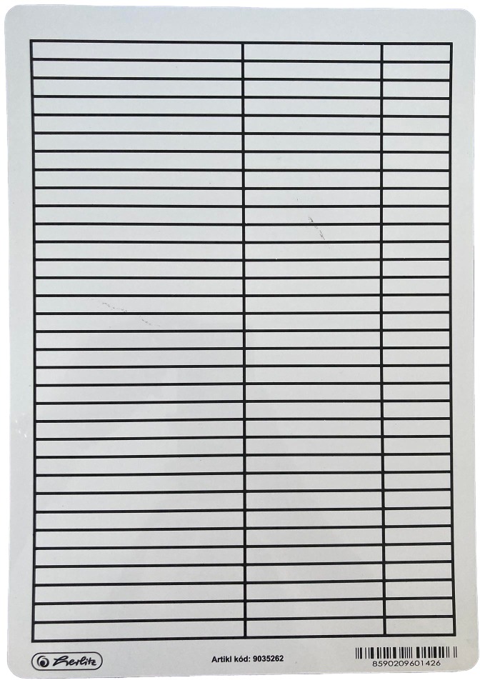 HERLITZ Leňoch do zošita A4, PE, linajkový/štvorčekový – balenie 3 ks