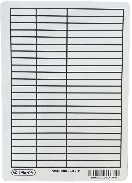 HERLITZ Leňoch do zošita A5, PE, linajkový/štvorčekový – balenie 3 ks
