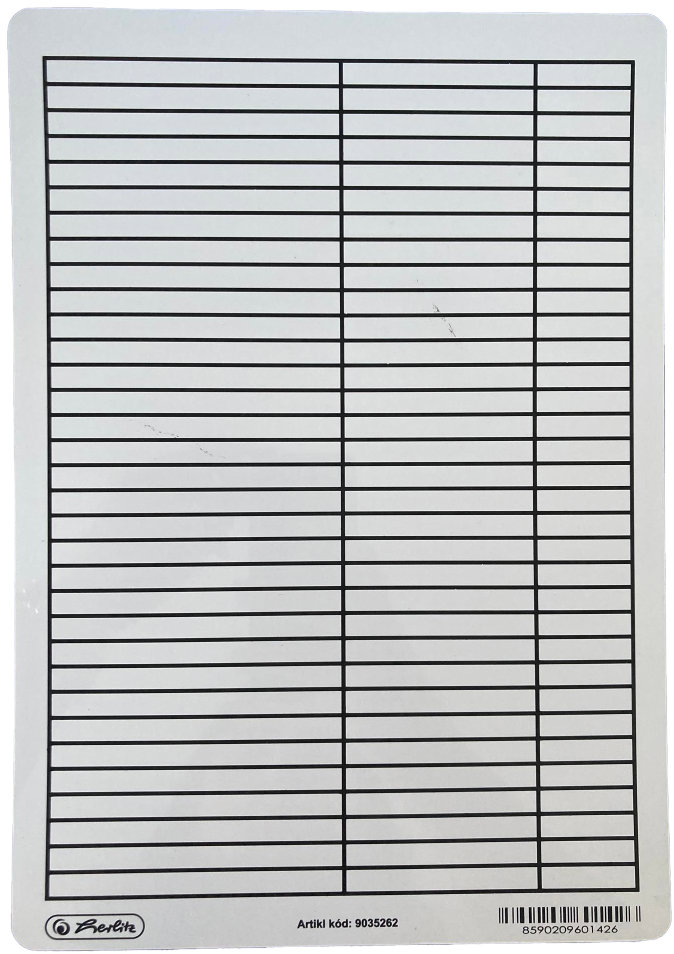HERLITZ Leňoch do zošita A4, PE, linajkový/štvorčekový