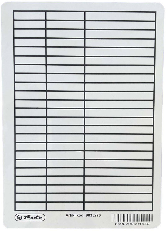 HERLITZ Leňoch do zošita A5, PE, linajkový/štvorčekový