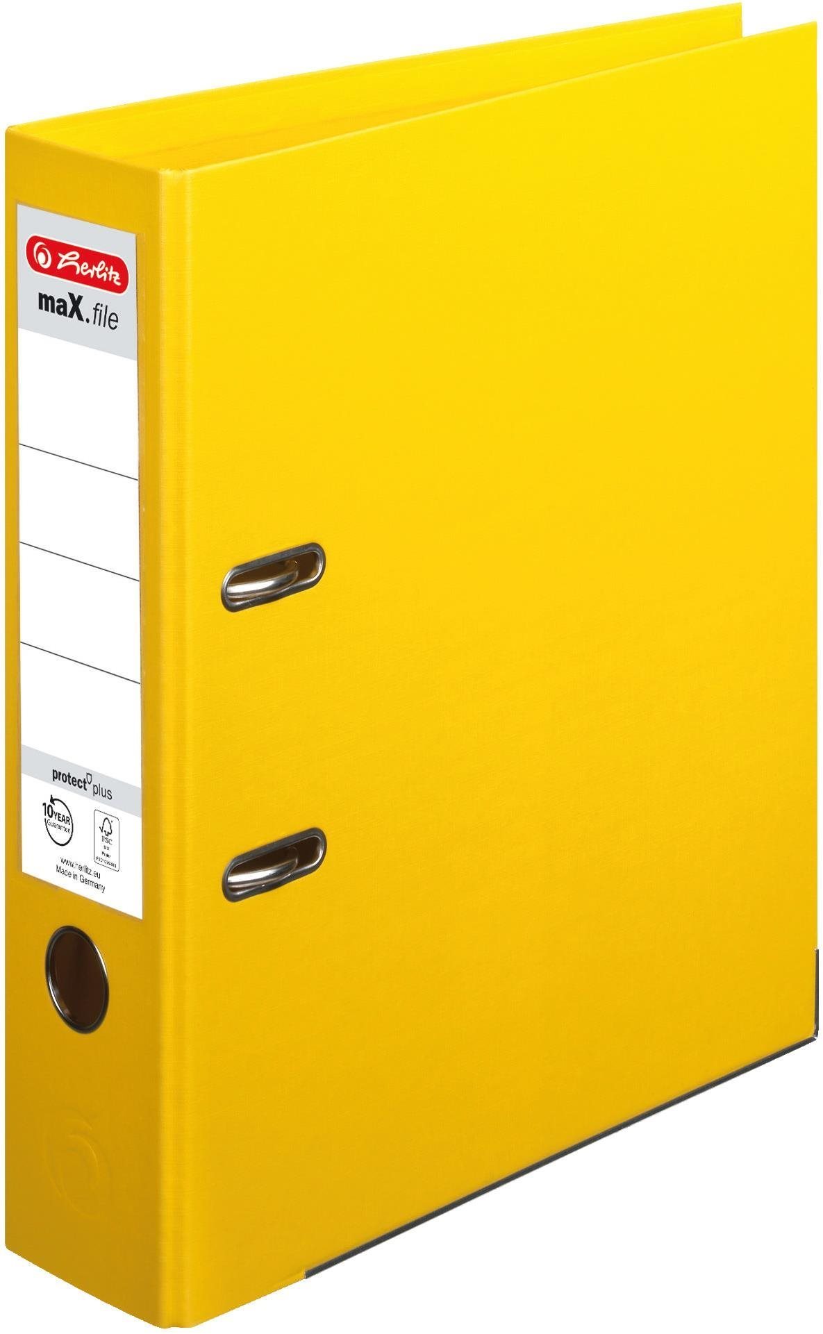 Herlitz A4 80 mm PP, žltý