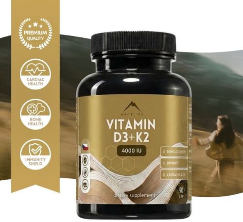 Hrotlife Vitamín D3 + K2 4000 IU 90 kapsúl