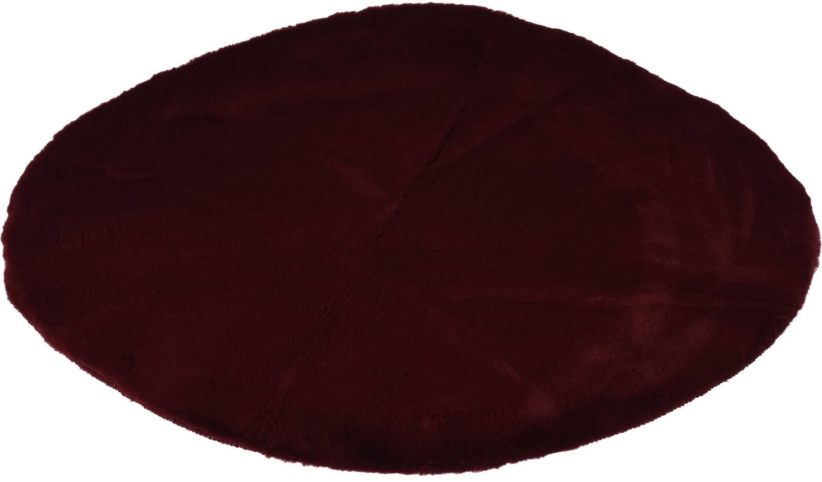 Home Styling Collection Okrúhly koberec, umelá kožušina, priemer 80 cm, burgundský