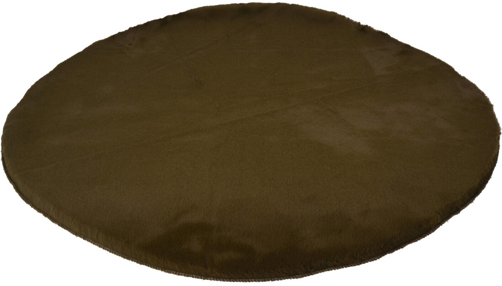 Home Styling Collection Okrúhly koberec, umelá kožušina, priemer 80 cm, zelený