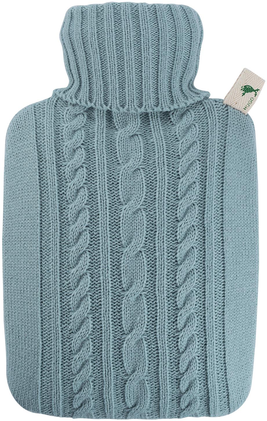 Hugo Frosch Classic Termofor s pleteným obalom pastelovo modrý